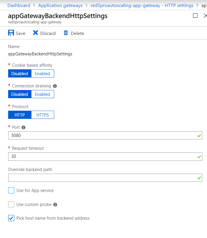HttP Settings
