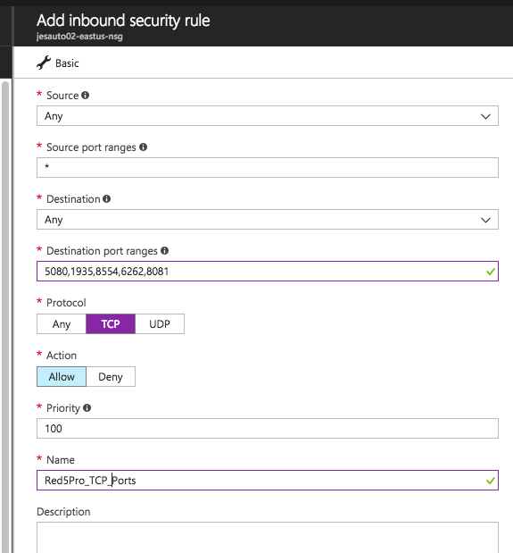 Inbound Rules List