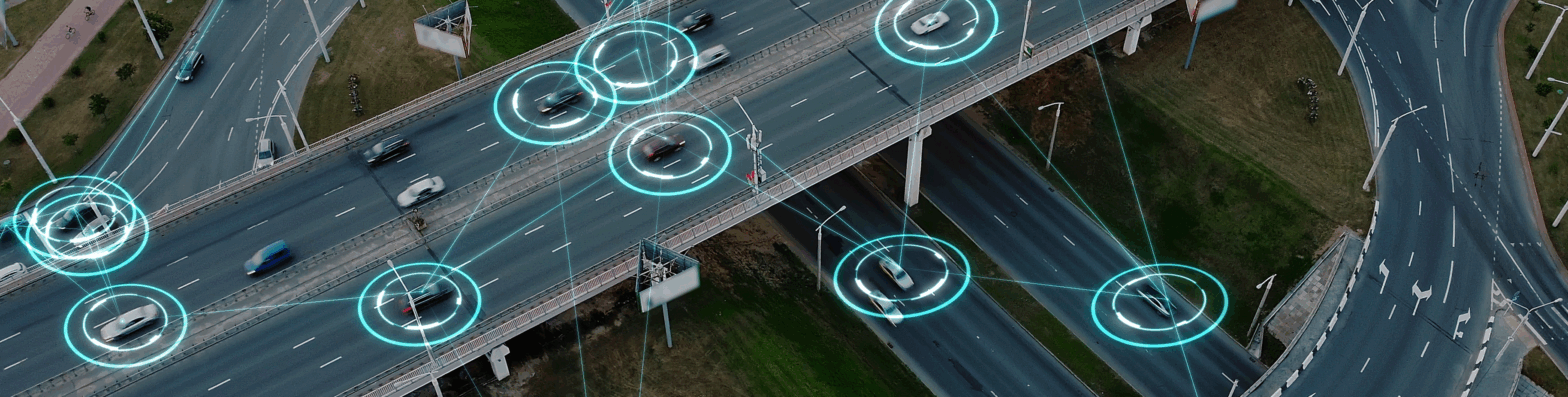 Split-screen showing urban command center with multiple AI-analyzed video feeds detecting various city incidents in real-time